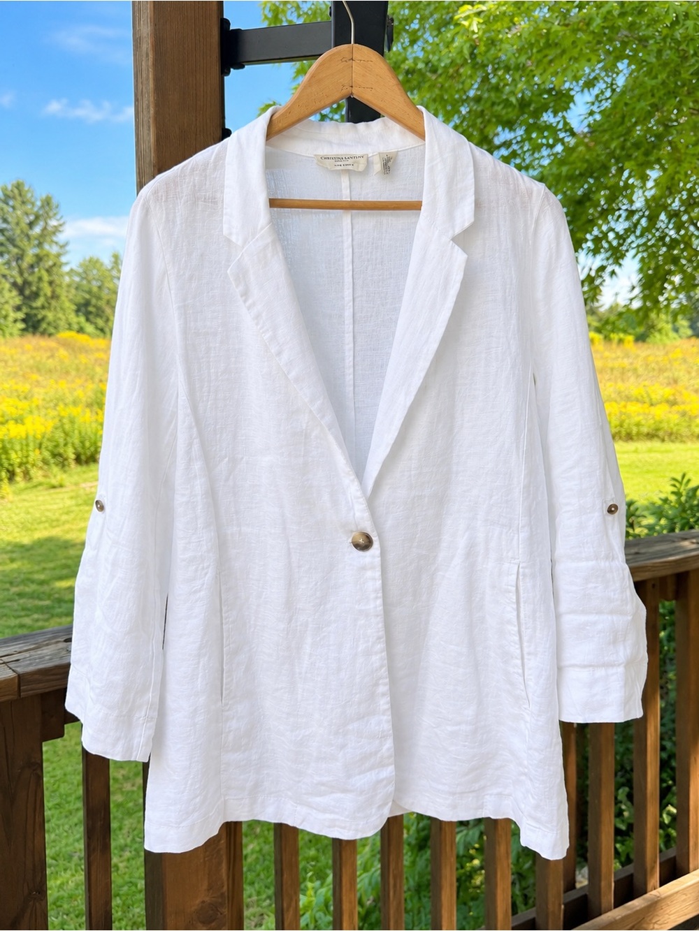Christian Siriano New York 100% Linen Blazer – Size S/M
